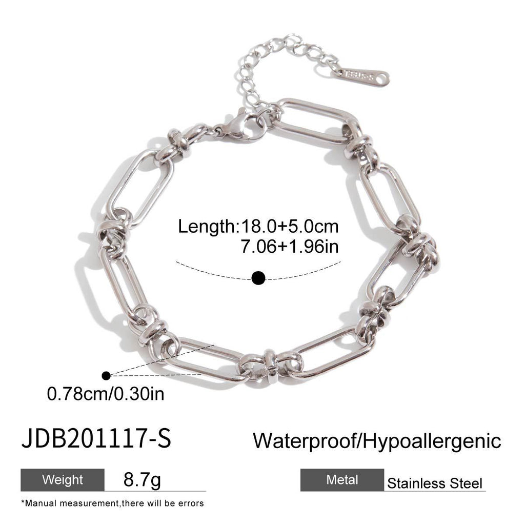 Damen Elegantes und zeitloses Armband mit modernem Gliederdesign Shop Nory