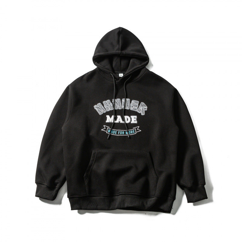 Unisex Oversize-Kapuzenpullover mit Kängurutasche und Logo-Print Shop Nory