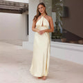Damen Langkleid mit elegantem Wickeldesign und schickem Schlitz