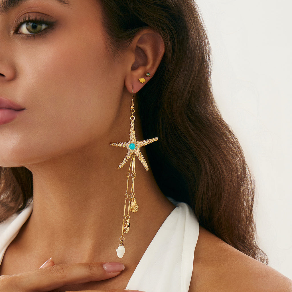 Damen verspielte Ohrringe mit Muscheldesign Shop Nory