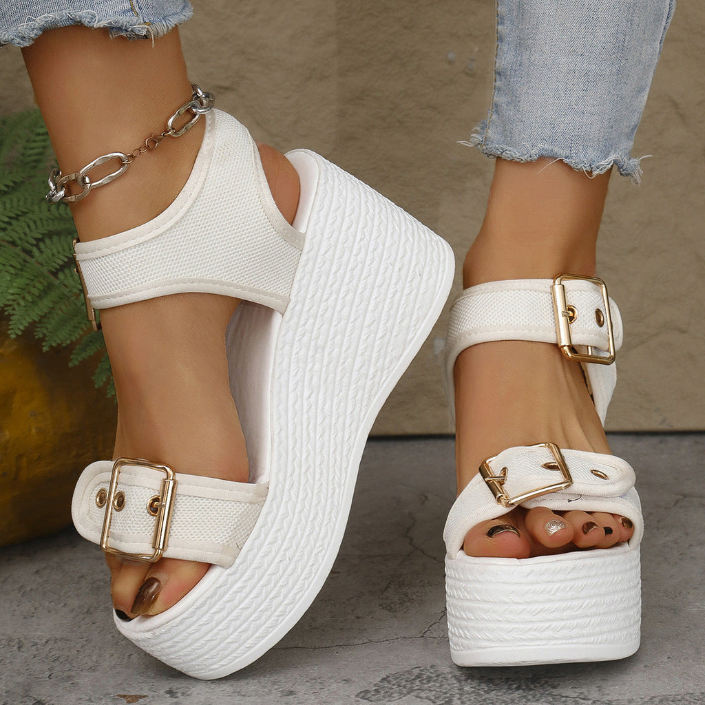 Damen Wedge-Sandalen mit rutschfestem Riemendesign und bequemem Fußbett Shopnory