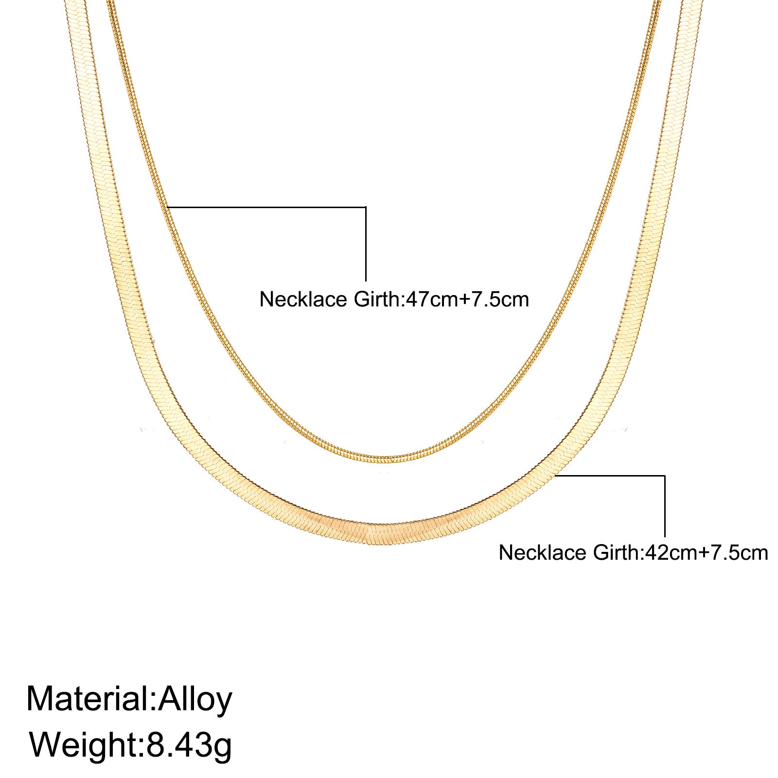 Damen mehrlagige Halskette aus hochwertigem Edelstahl Shop Nory