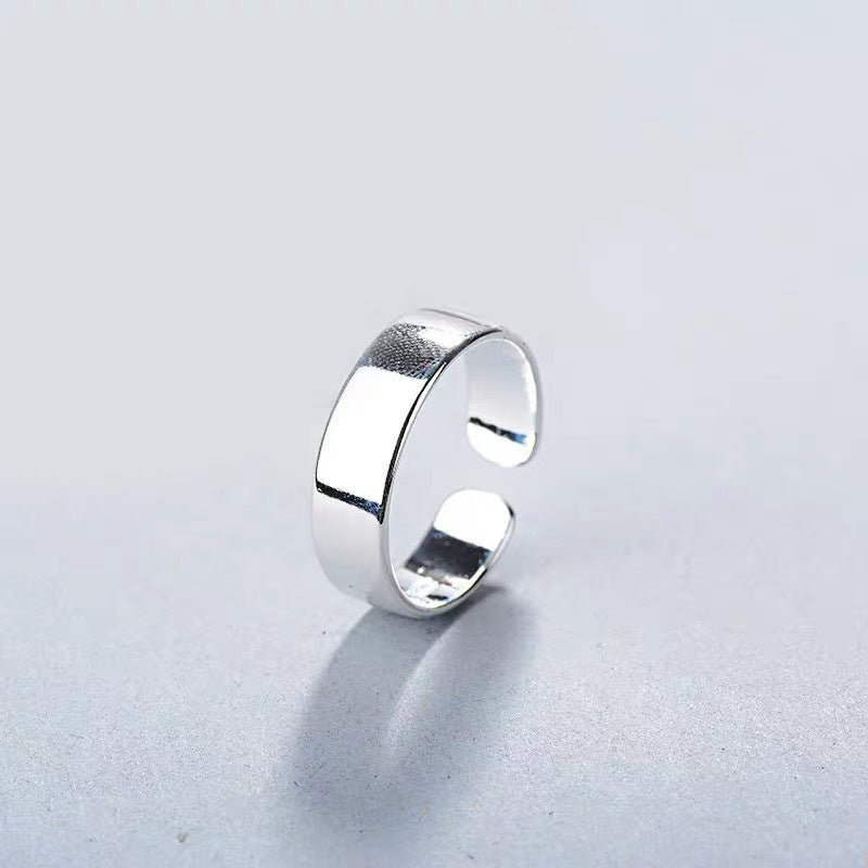 Damen moderner Edelstahlring mit glänzender Oberfläche Shop Nory