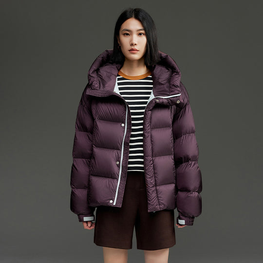 Damen Kurze Stepp-Daunenjacke mit Kapuze Shop Nory