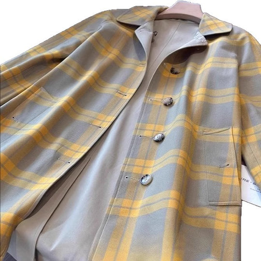 Damen Eleganter Trenchcoat mit doppelter Knopfleiste aus hochwertigem Material Shop Nory