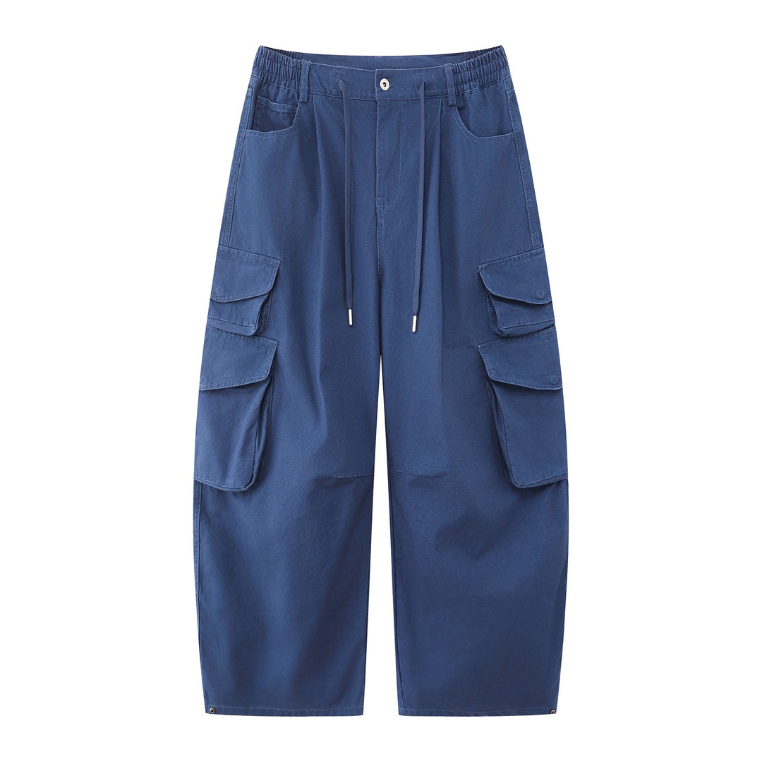 Damen Utility-Cargo-Culotte mit weitem Bein, elastischem Bund und Pattentaschen Shop Nory