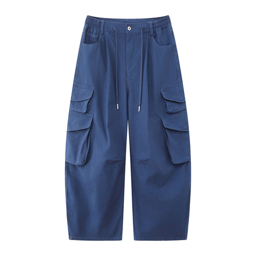 Damen Utility-Cargo-Culotte mit weitem Bein, elastischem Bund und Pattentaschen Shop Nory