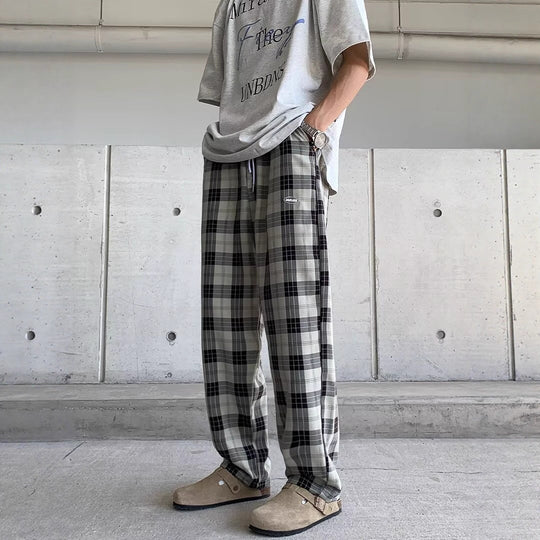 Herren Lässige Karottenhose mit Karo-Muster Shop Nory