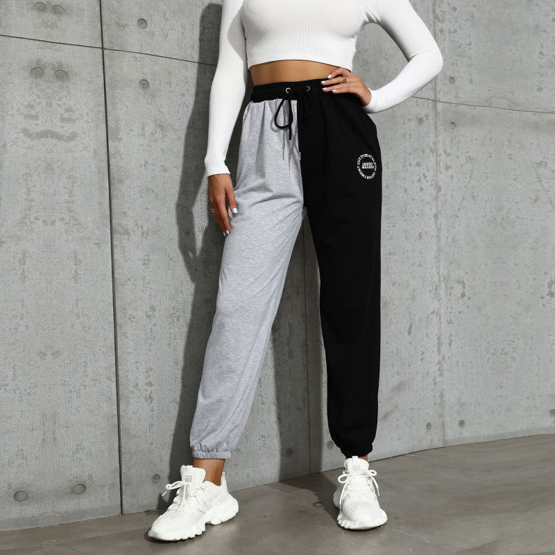 Damen Lässige Trackpant mit hohem Gummibund, Tunnelzug, Seitentaschen und elastischen Bündchen Shop Nory