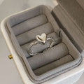 Damenring mit verspieltem Herzdesign und elegantem Drahtwerk Shop Nory