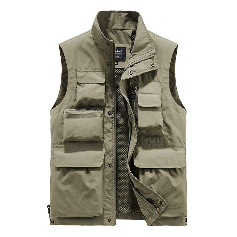 Herren Multifunktionale Utility‑Weste mit Mesh‑Futter und Mehrfach‑Taschen Shop Nory