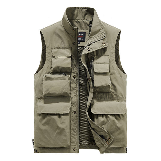 Herren Multifunktionale Utility‑Weste mit Mesh‑Futter und Mehrfach‑Taschen Shop Nory