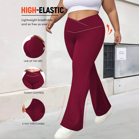 Damen taillenhohe Shaping Bootcut-Leggings mit Bauchkontrolle und 4-Wege-Stretch Shopy Nory