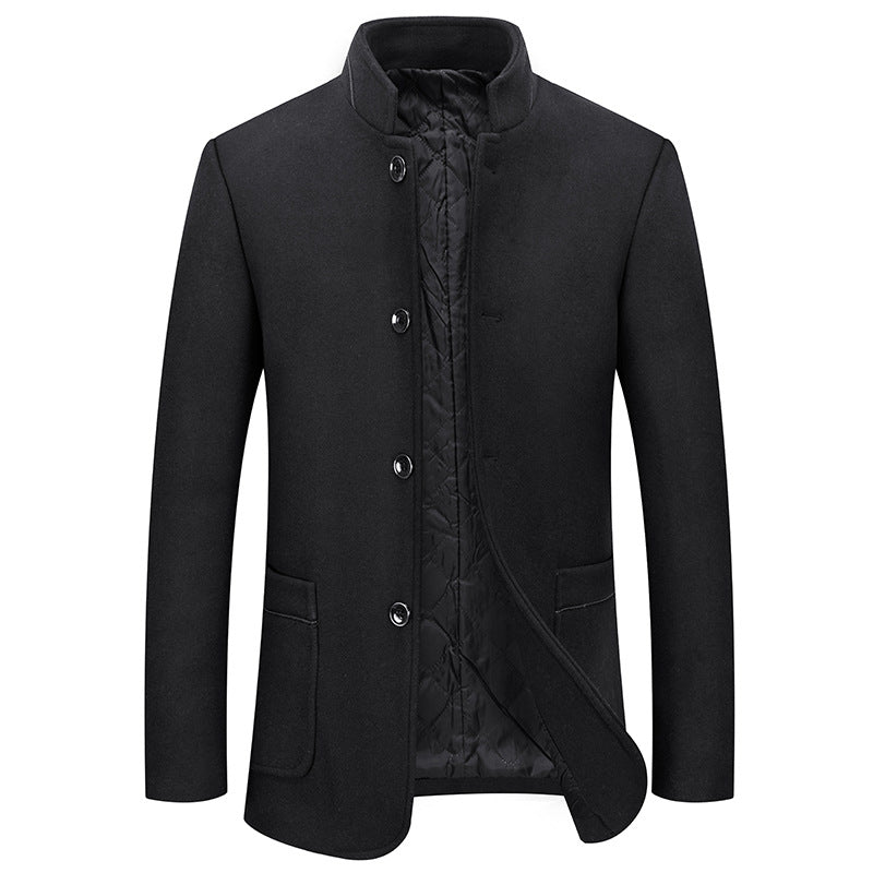 Herren Kurzmantel aus Wollmix mit Stehkragen und gesteppter Thermofütterung Shop Nory