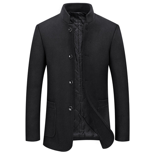 Herren Kurzmantel aus Wollmix mit Stehkragen und gesteppter Thermofütterung Shop Nory