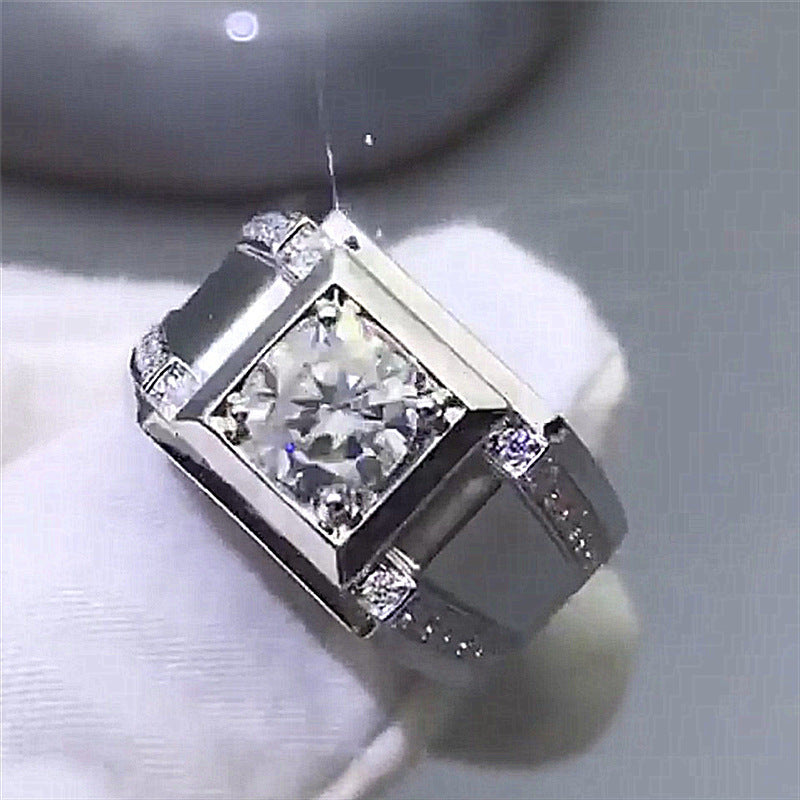 Damen Luxus Schmuckring mit quadratischem Zirkonia und elegantem Design Shop Nory