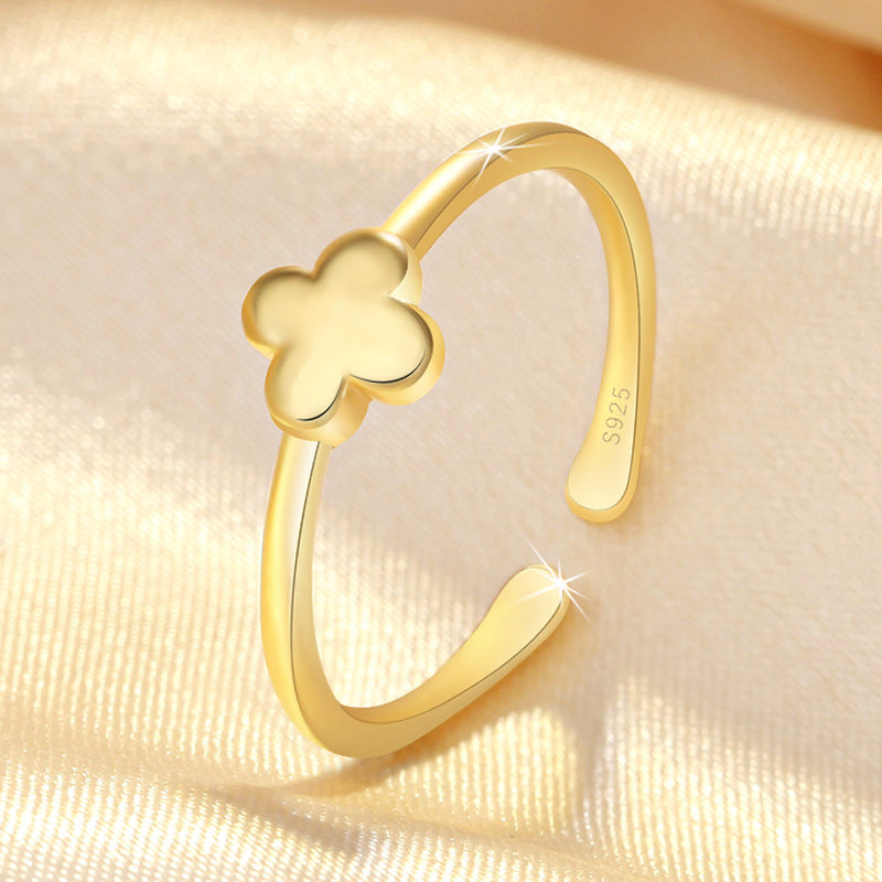 Damen Offener Ring mit floralen Akzenten und hochwertiger Verarbeitung Shop Nory