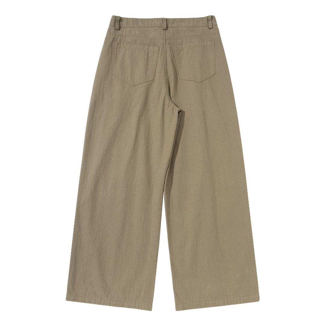 Damen Weite Bundfalten-Culottehose mit hohem Bund und tiefen Eingrifftaschen Shop Nory