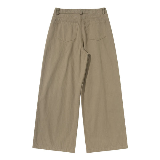 Damen Weite Bundfalten-Culottehose mit hohem Bund und tiefen Eingrifftaschen Shop Nory