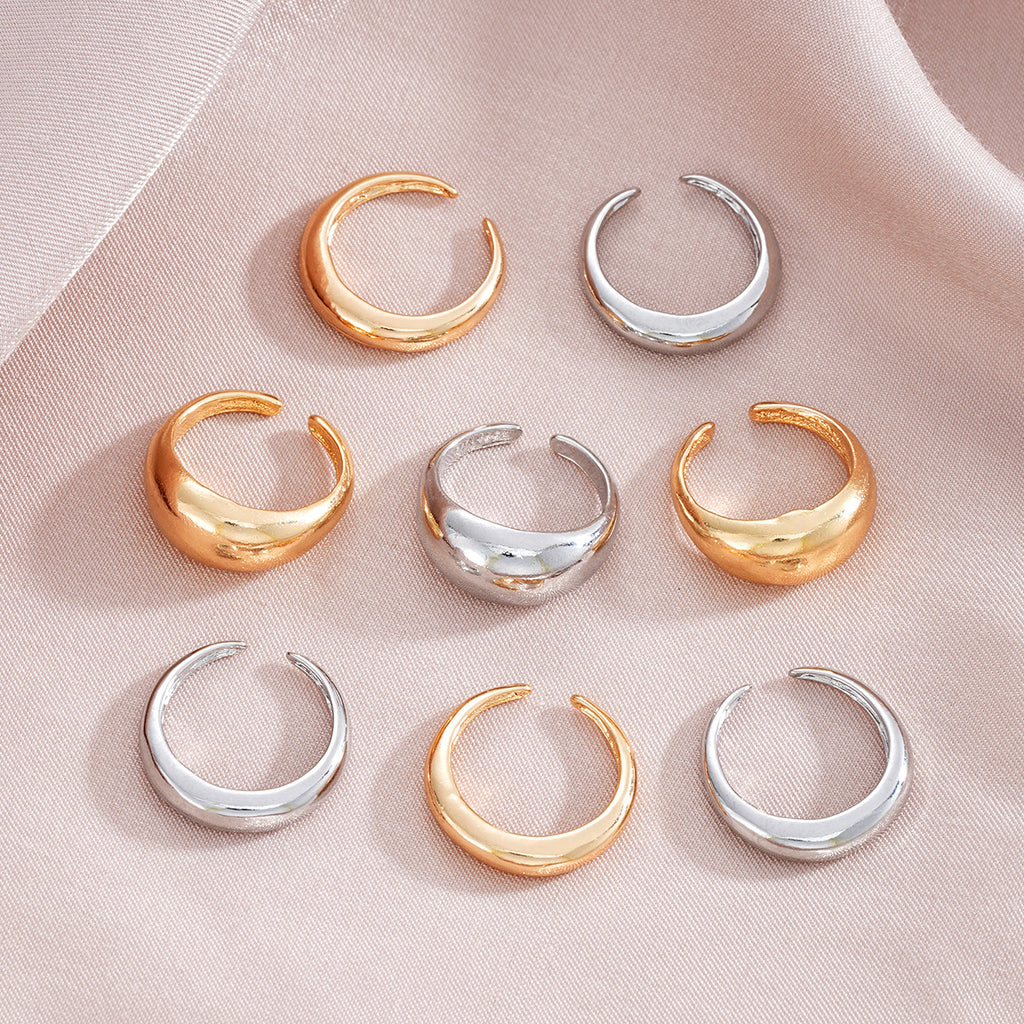 Damen modisches Ring-Set mit stilvollen organischen Formen Shop Nory