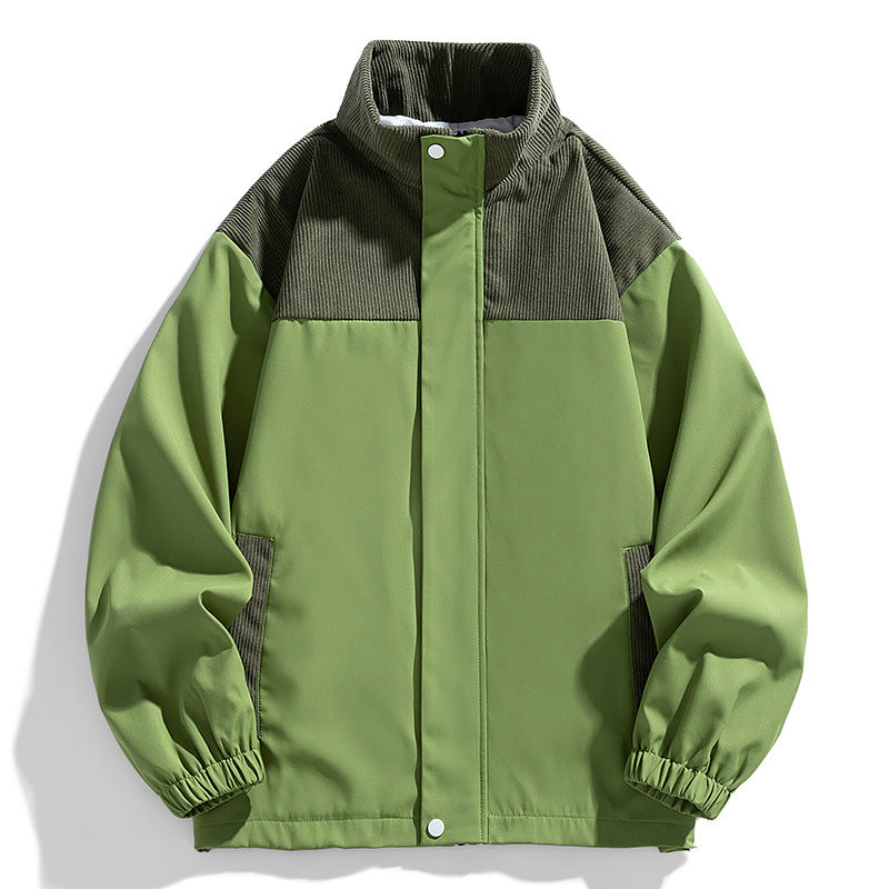 Damen Oversize-Übergangsjacke mit Cordbesatz und Stehkragen Shop Nory