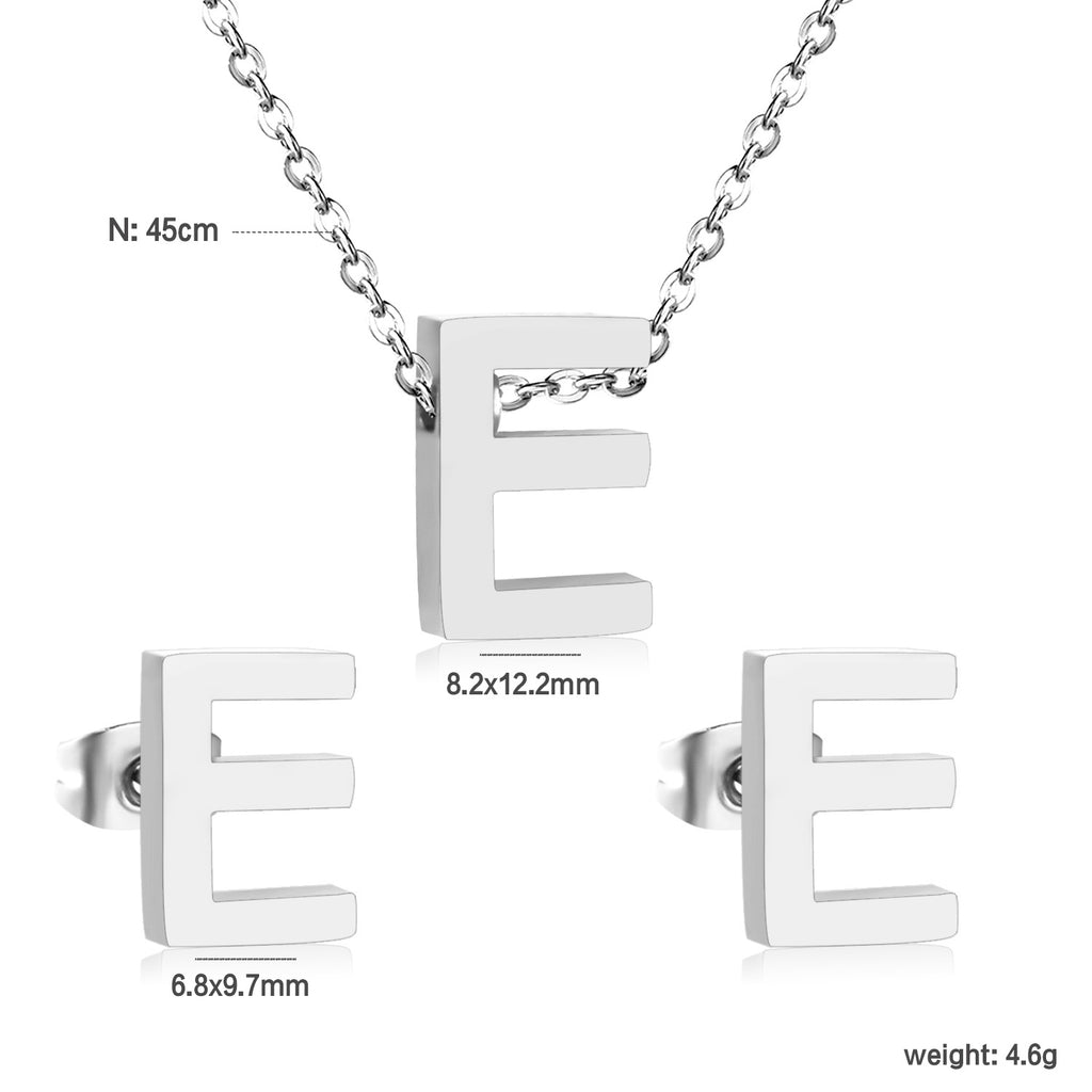 Damen Schmuckset mit K-Anhänger und passenden Ohrsteckern Shop Nory