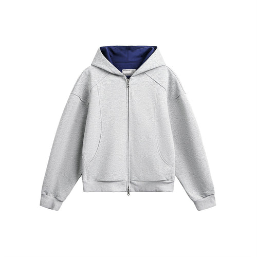 Unisex Oversize Kapuzen-Sweatjacke aus French-Terry mit Raglanärmeln und Zweiwegreißverschluss Shop Nory