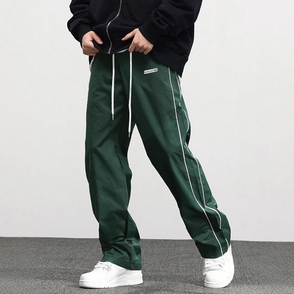 Herren Hochwertige Freizeithose mit verstellbarem Bund und seitlichen Streifen