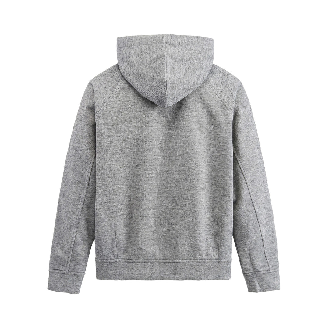 Unisex Kurz geschnittene Boxy-Kapuzenjacke aus Sweat mit Druckknopfblende und Eingrifftaschen Shop Nory