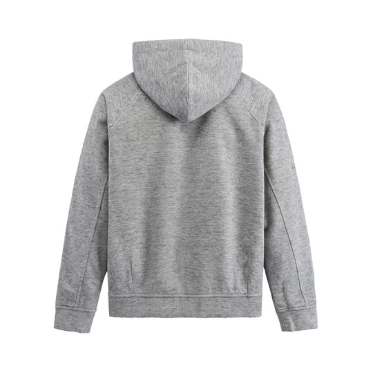 Unisex Kurz geschnittene Boxy-Kapuzenjacke aus Sweat mit Druckknopfblende und Eingrifftaschen Shop Nory