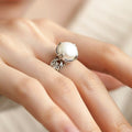 Damen perlverzierter Ring mit kunstvoller Fassung Shop Nory