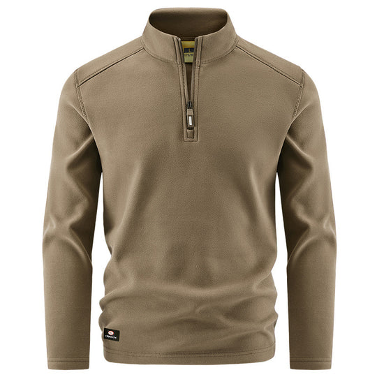 Herren Thermo‑Fleecepullover mit kurzem Reißverschluss und Stehkragen Shop Nory