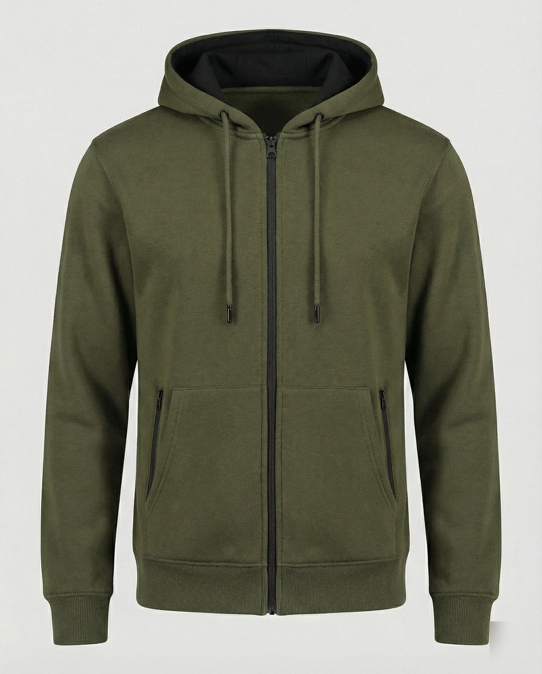 Kapuzenjacke Herren sportlich mit Reißverschluss und Taschen