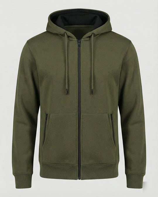 Kapuzenjacke Herren sportlich mit Reißverschluss und Taschen