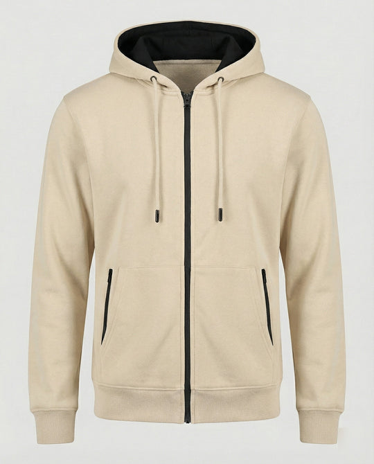 Kapuzenjacke Herren sportlich mit Reißverschluss und Taschen