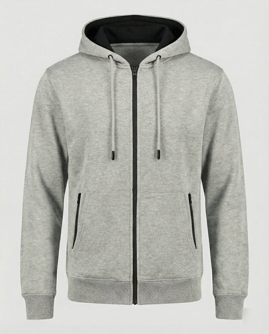Kapuzenjacke Herren sportlich mit Reißverschluss und Taschen