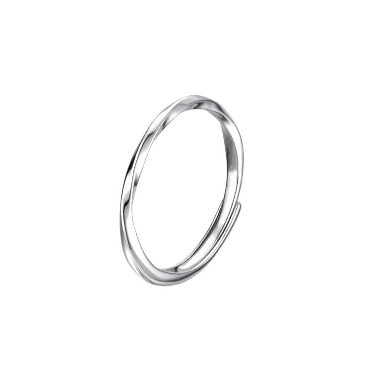 Damen Minimalistischer Silberring mit eleganter geschwungener Form Shop Nory