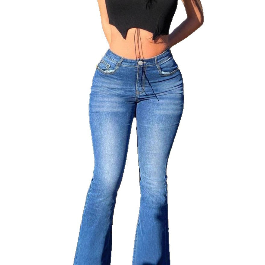 Damen Hochtaillierte Sculpting-Bootcut-Jeans mit taillenformendem V-Bund Shop Nory