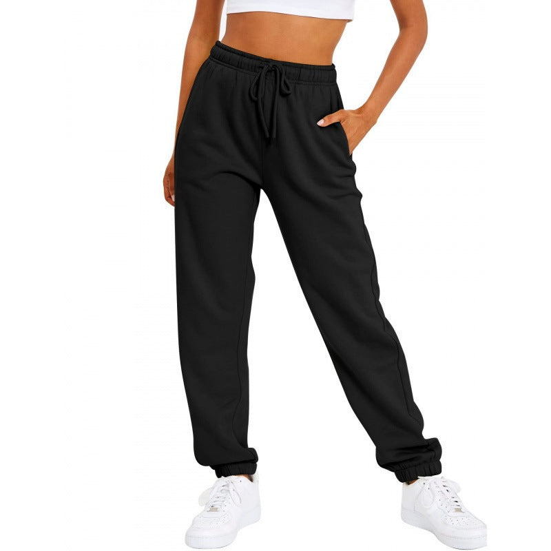 Damen nan locker sitzende Jogginghose mit hohem Komfortbund, verstellbarem Kordelzug und tiefen Seitentaschen Shop Nory