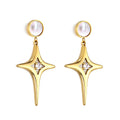 Damen Hängende Ohrstecker mit funkelndem Kristall und eleganter Goldverzierung Shop Nory
