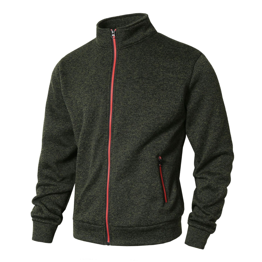 Herren Fleecejacke mit hohem Kragen und Reißverschluss Shopnory