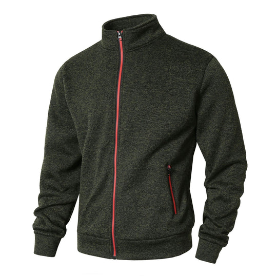 Herren Fleecejacke mit hohem Kragen und Reißverschluss Shopnory