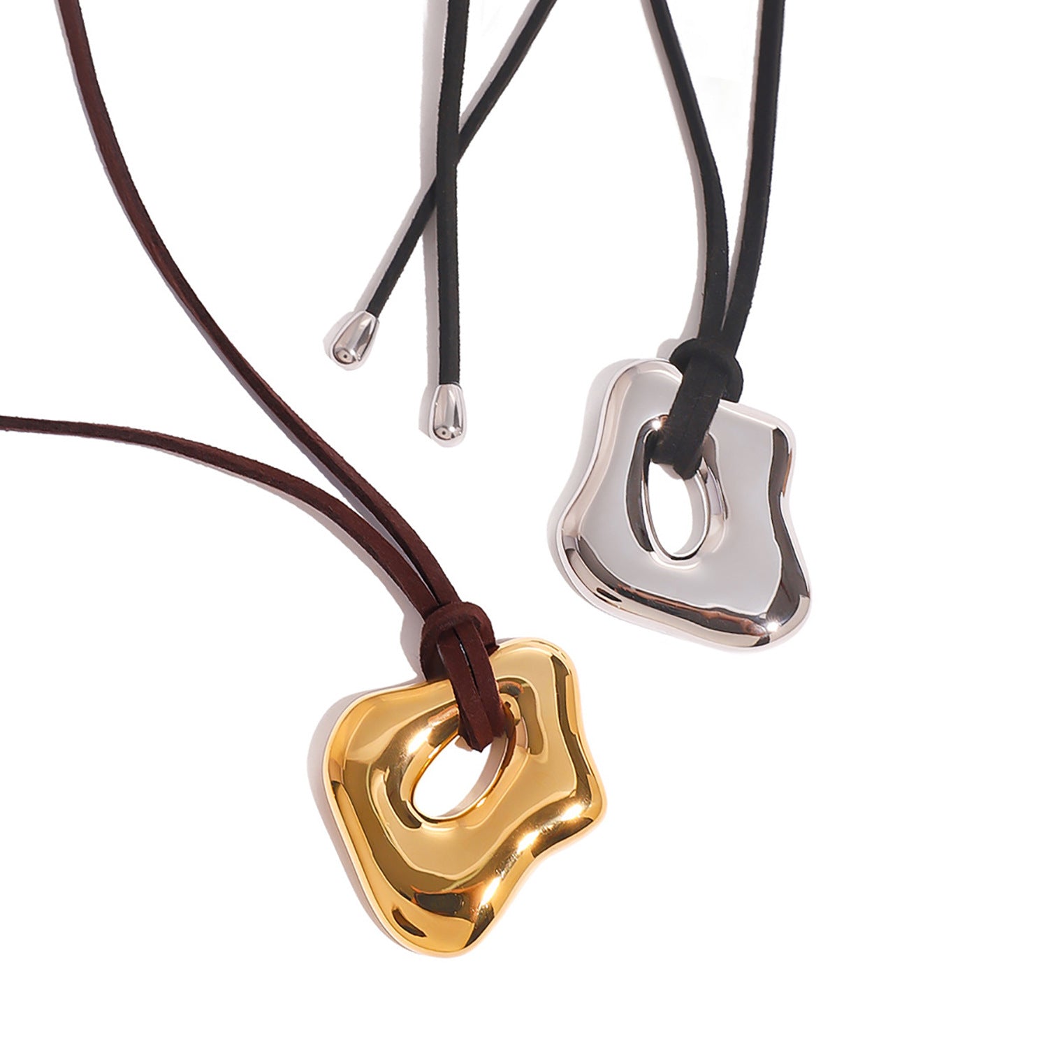 Damen Halskette mit modernem, eleganten Tropfenanhänger Shop Nory