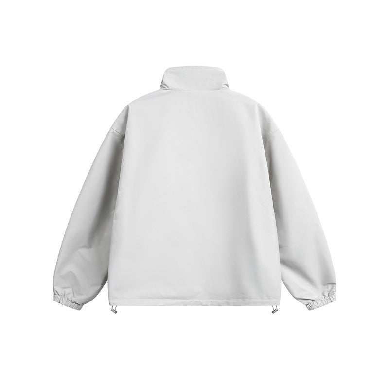 Unisex Leichte Softshelljacke mit wärmendem Fleeceinnenfutter, Stehkragen und Kordelzug Shop Nory