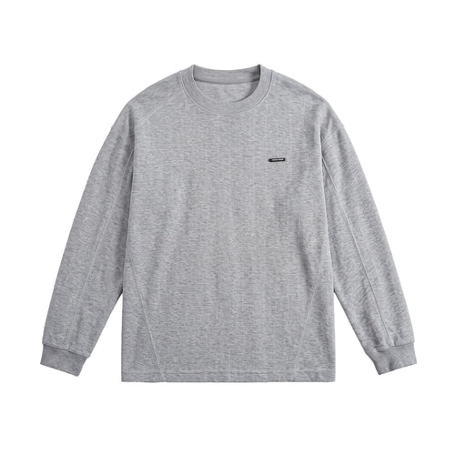Unisex Gerippter Oversize-Pullover mit Raglanärmeln und Metalllogo Shop Nory