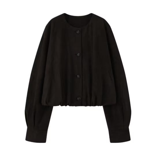 Damen Modische und lässige Suedejacke