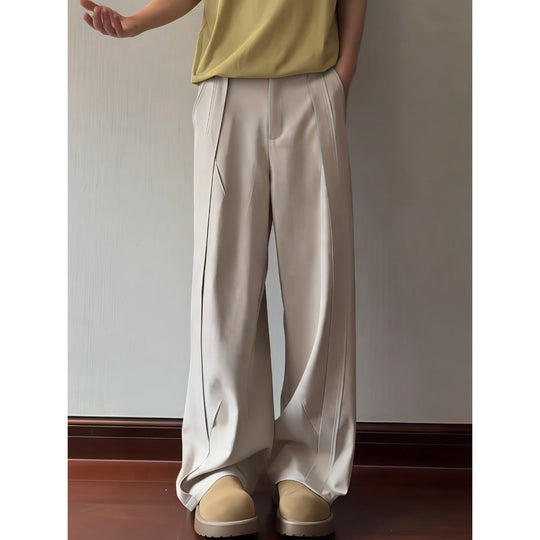 Herren Bundfaltenhose Weit