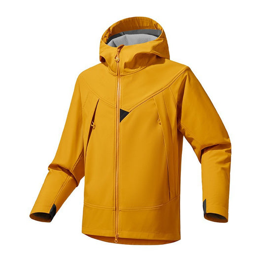 Herren Technische Softshell-Outdoorjacke mit Kapuze winddichtem Stretch und Zwei-Wege-Reißverschluss Shop Nory