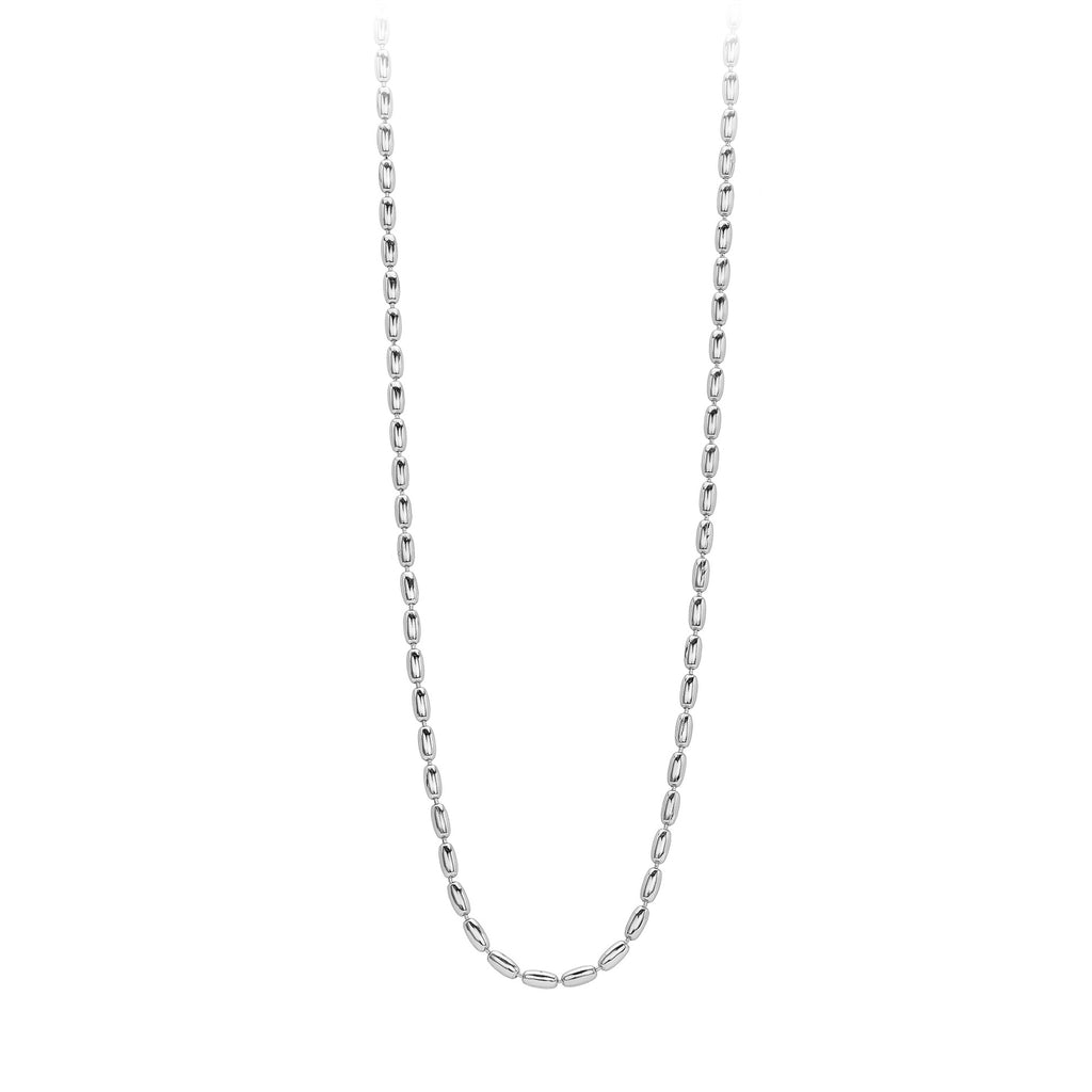 Damen Halskette aus hochwertigem 925 Sterling Silber mit eleganten ovalen Gliederdesign Shop Nory