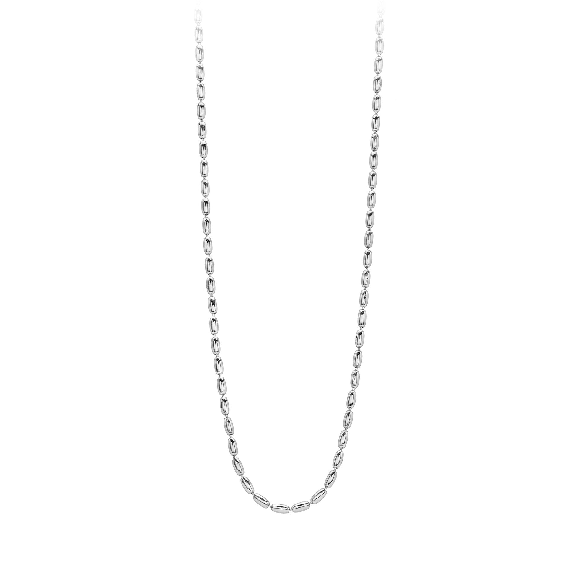Damen Halskette aus hochwertigem 925 Sterling Silber mit eleganten ovalen Gliederdesign Shop Nory